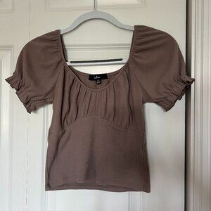 Lulu's - Women's Short Sleeve Top | Mauve Short Sleeve | Lulu's Size M